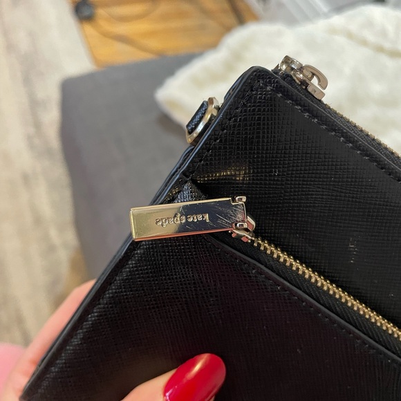 Kate Spade Black Clutch with Gold Accents - Picture 5 of 7